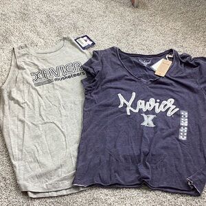 NWT sleeveless and short sleeved Xavier t-shirts